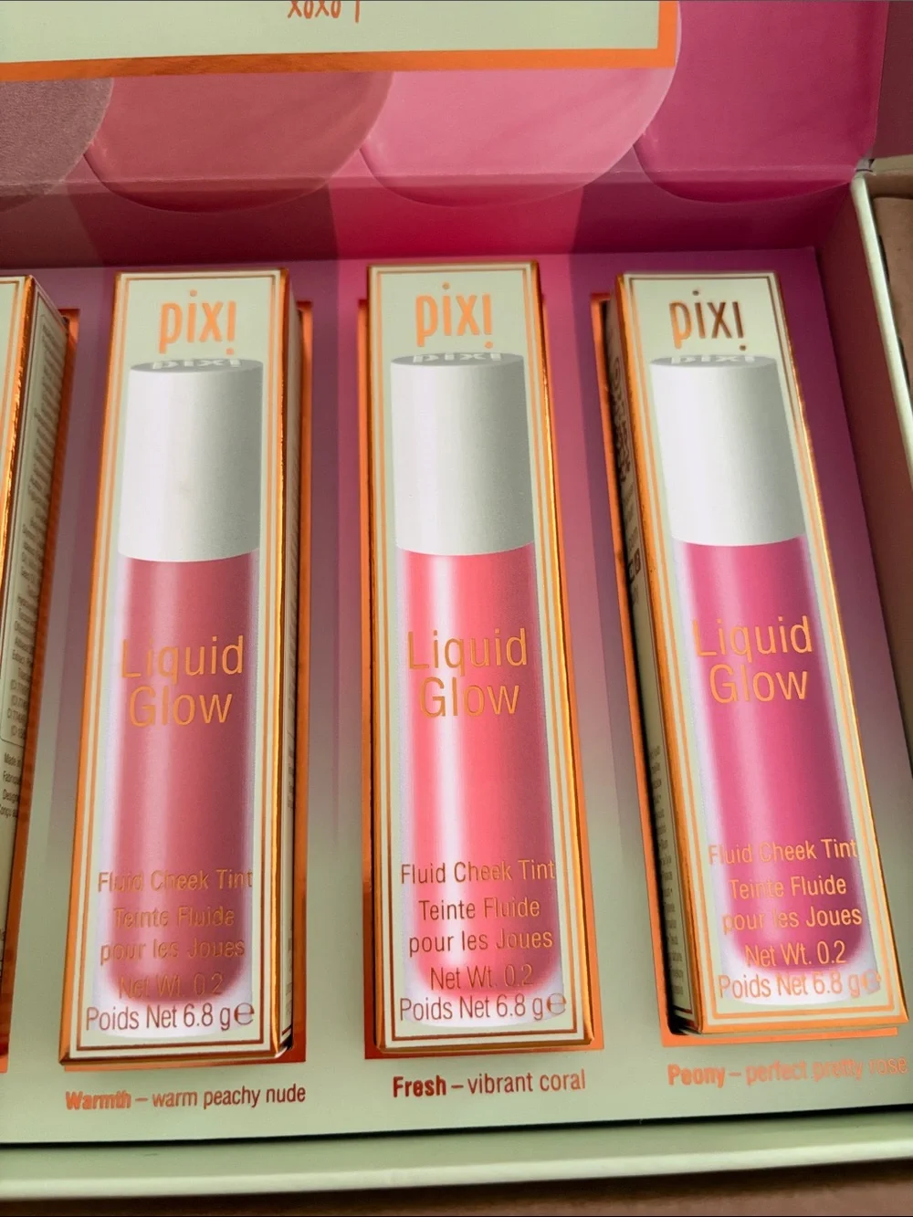 6 x pixi Liquid Glow Sheer Tint - Pink Shades Set